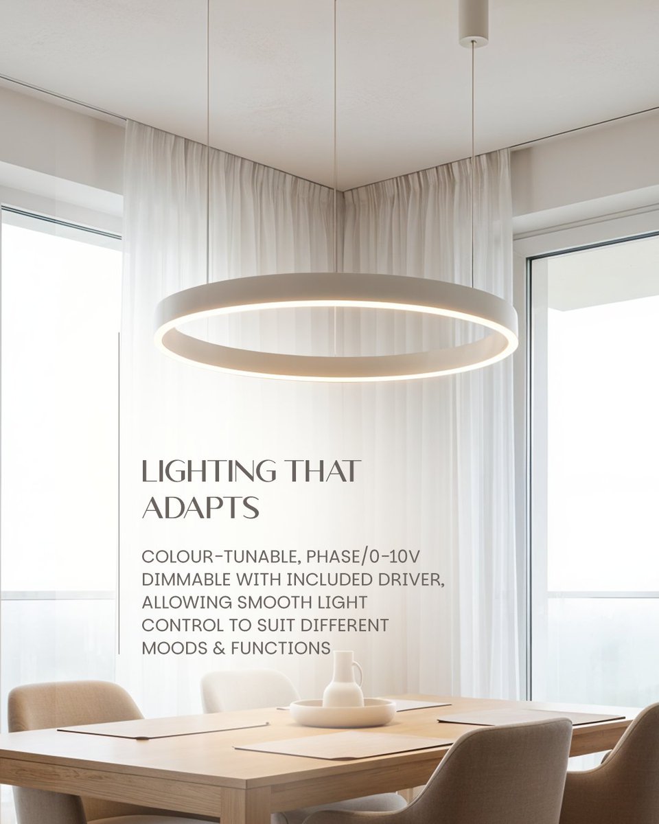 MicrolightsL's tweet photo. Meet Oculus, a pendant light designed to complement modern interiors through thoughtful form and controlled illumination. With its soft, diffused glow and sculptural silhouette, Oculus brings warmth, balance, and visual calm to interior spaces. 
 
Explore more on our website. https://t.co/TWdj2FWKRe