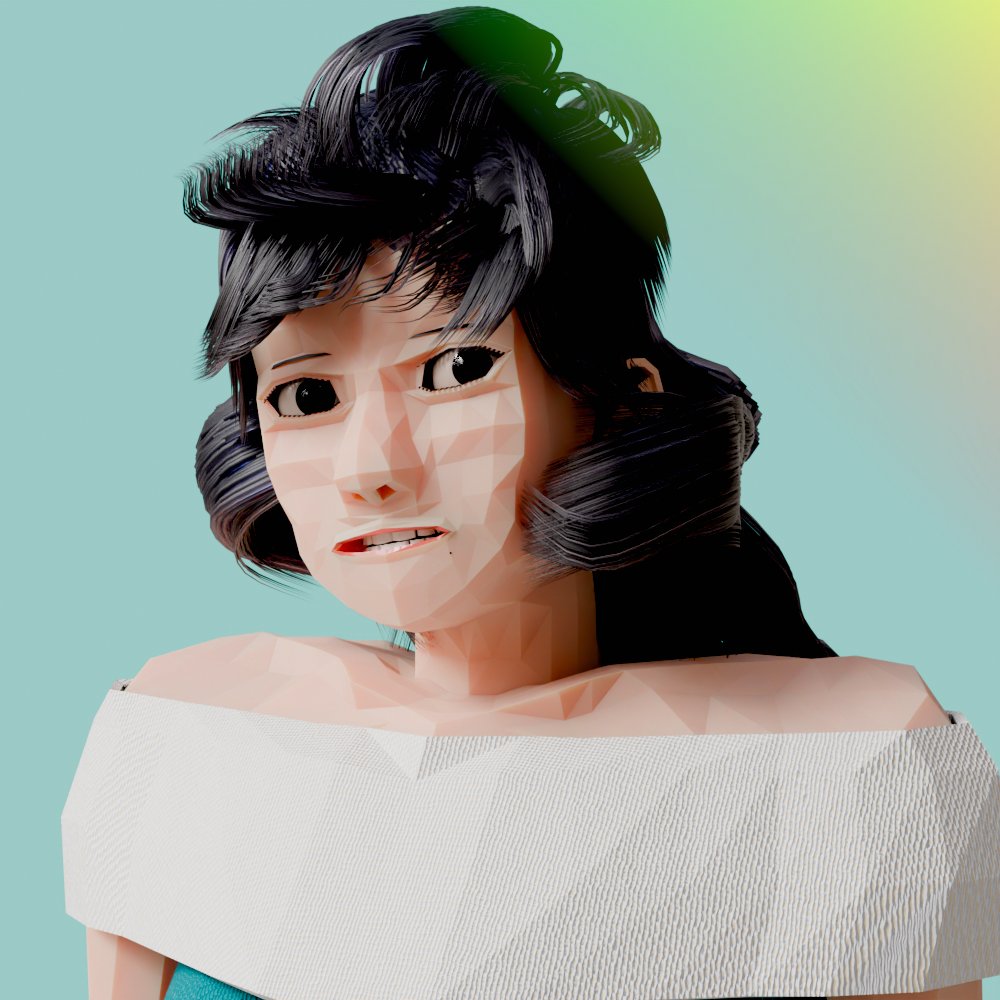 itokashine's tweet photo. ほくろをつけて、頭が少し動くようになりました。
#blenderd #ブレンダー初心者 https://t.co/03syJmSADF