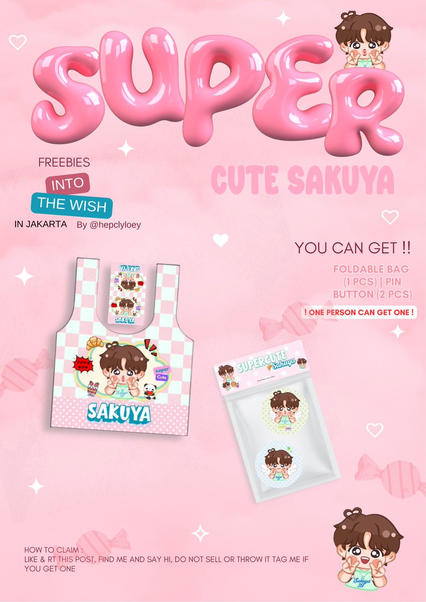 hepclyloey's tweet image. ⭐️NCT WISH Into The Wish JAKARTA ⭐️ 

🎀𝓢𝓤𝓟𝓔𝓡 𝓒𝓤𝓣𝓔 𝓢𝓐𝓚𝓤𝓨𝓐🪽
freebies by @hepclyloey

📍ICE BSD
🗓️ 11 April 2026
🕒 tba

how to claim:

📎 Rt &amp;amp; Like this tweet are appreciated !   ❗️Limited qty ❗️

tiyu temuaa😍 
#NCTWISHINJKT #NCTWISH #NCTWISH_CONCERT_TOUR