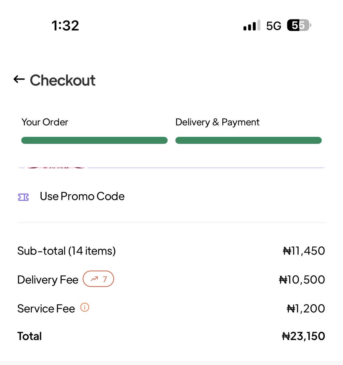 comfort_white's tweet photo. Happy New Year @LordBinary_ @chowdeck @ChowdeckHelp please what’s happening? Why is delivery 7x? https://t.co/oU8BwEZmXt
