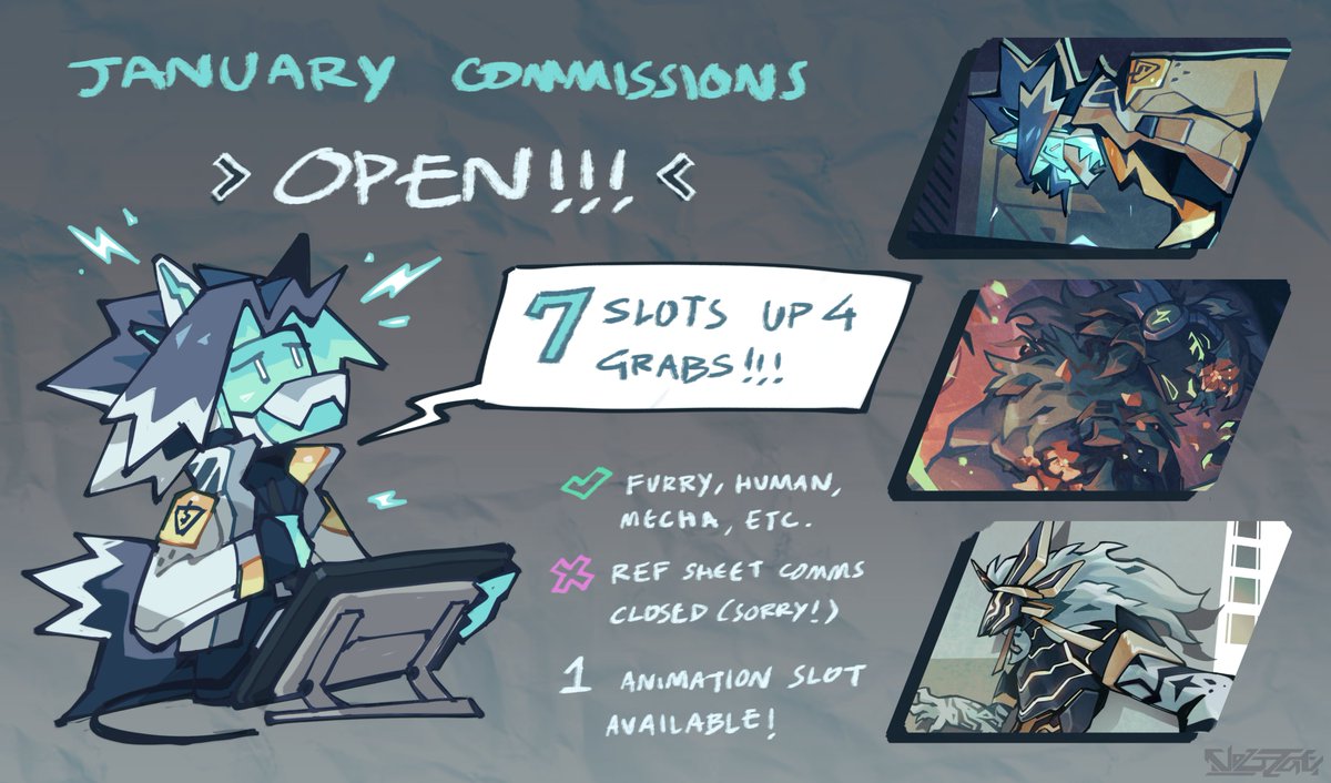 VOLT7GE's tweet image. 『 C0MMS OPEN - JANUARY 2026 』

- details in thread below!!!
- waitlist will be contacted for reserved spots
- 7 SLOTS ONLY!!! CLOSES ONCE ALL IS FILLED