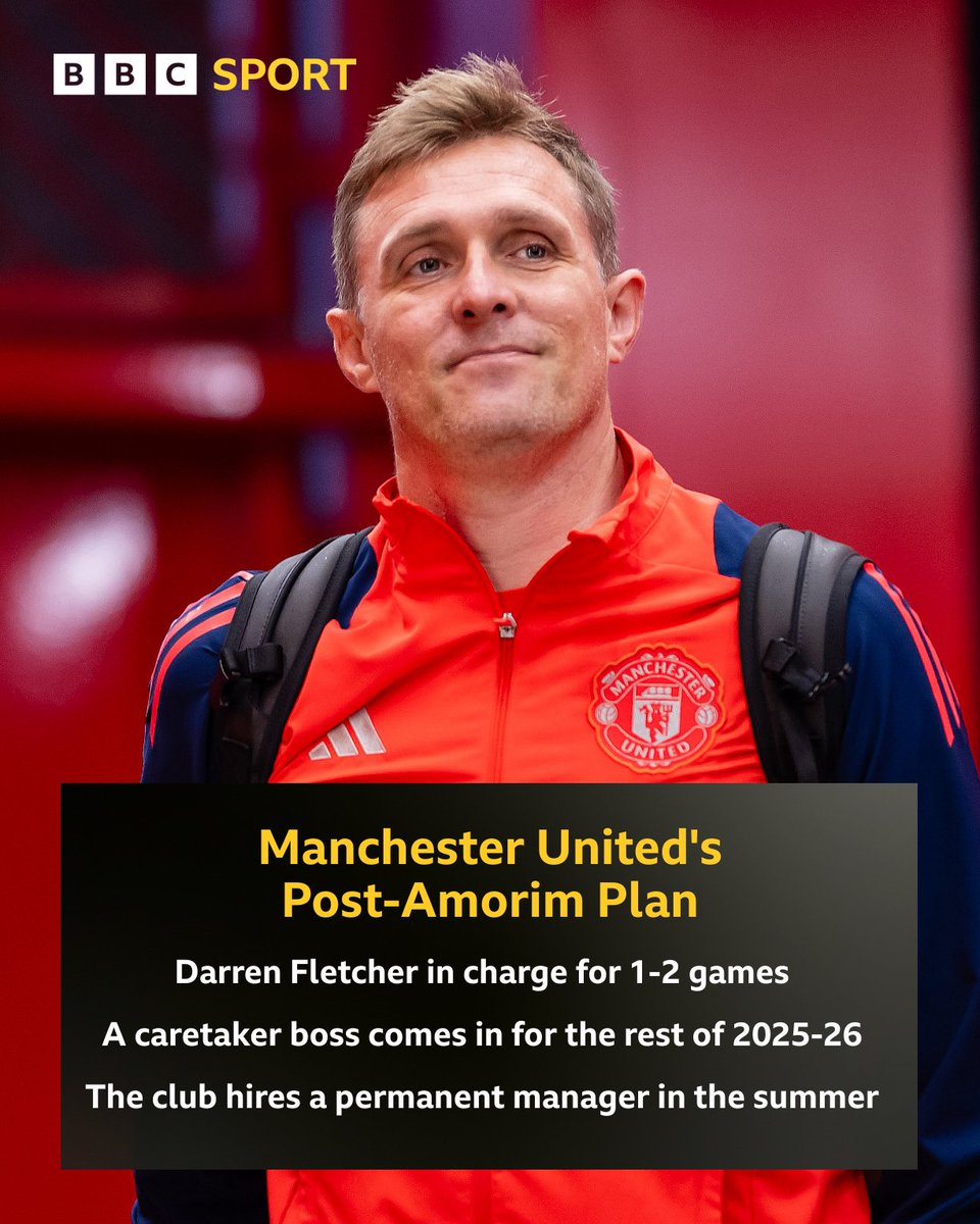 BBCSport's tweet image. Manchester United aren't planning to hire a permanent manager until the summer 👀