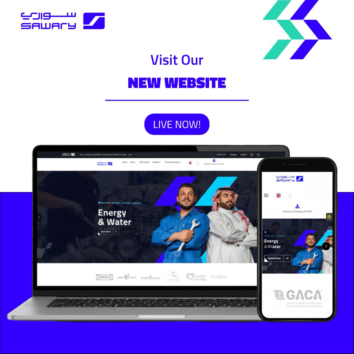 SAWARY_sa's tweet photo. Our digital presence has evolved.

We are proud to launch the new Sawary website, a key step in our brand transformation, built to showcase a stronger, more modern, and customer-centric Sawary.

🔗 https://t.co/RTDG2CQx6k

#Sawary #AmazingPower #NewWebsite #PowerAndEnergy https://t.co/GymY75tsDO