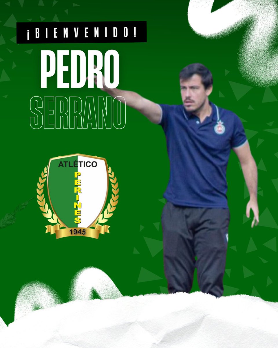 ATPerines's tweet image. ✅ 𝐍𝐔𝐄𝐕𝐎 𝐅𝐈𝐂𝐇𝐀𝐉𝐄 | Pedro Serano será el nuevo entrenador del Juvenil B del Club Atlético Perines.

🟢 El técnico santanderino llega al Perines tras haber estado en clubes como el Unión Adarve o CD Colindres, del que fue 2º entrenador en 3 RFEF.

💚 ¡Bienvenido Pedro!