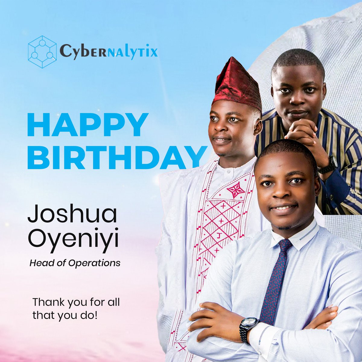 CybernalytixLtd's tweet photo. Happy birthday to a remarkable leader 🎉 from all of us at Cybernalytix Professionals Company Limited.

#cybernalytixprofessionals
#happybirthdaysir
# https://t.co/fA8ctiMM42