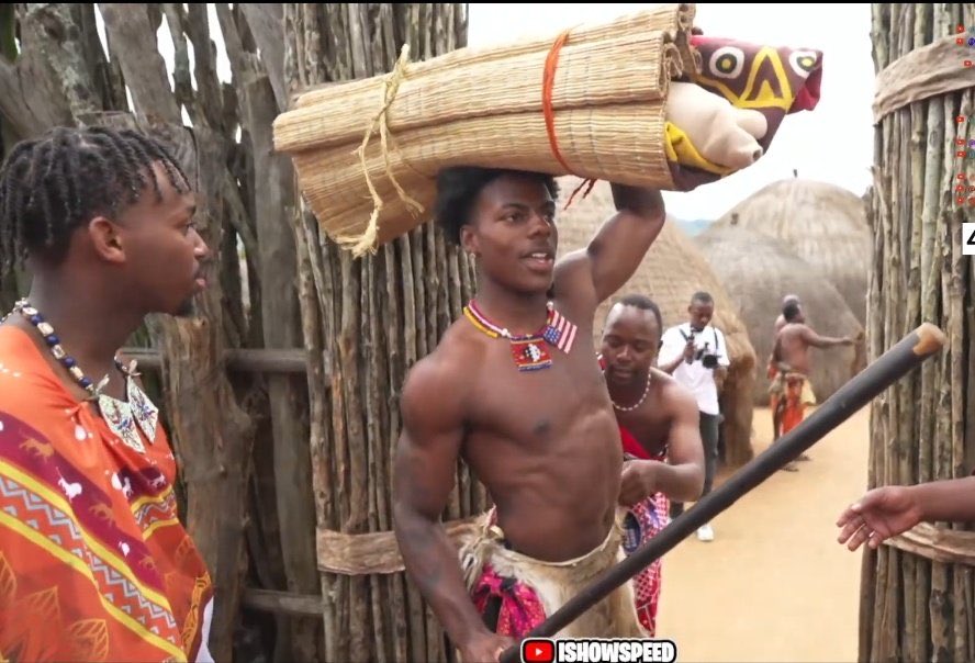 TalkaTree's tweet photo. Ishowspeed enjoying his time in Eswatini

Diving into cultural heritage. 

#talkatree #africanstories https://t.co/Gg8NP5QiUq