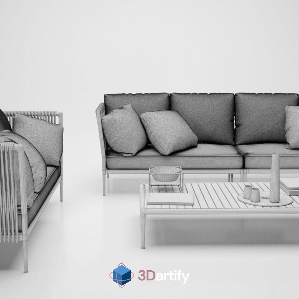 3dartifynet's tweet photo. Comfort meets clean design. 🌿 High-quality outdoor furniture 3D set fully textured and ready for modern exterior scenes. Find it with code 301047 #3Dartify #3DModels #OutdoorFurniture #3DRender #3d https://t.co/is6ERADR5h