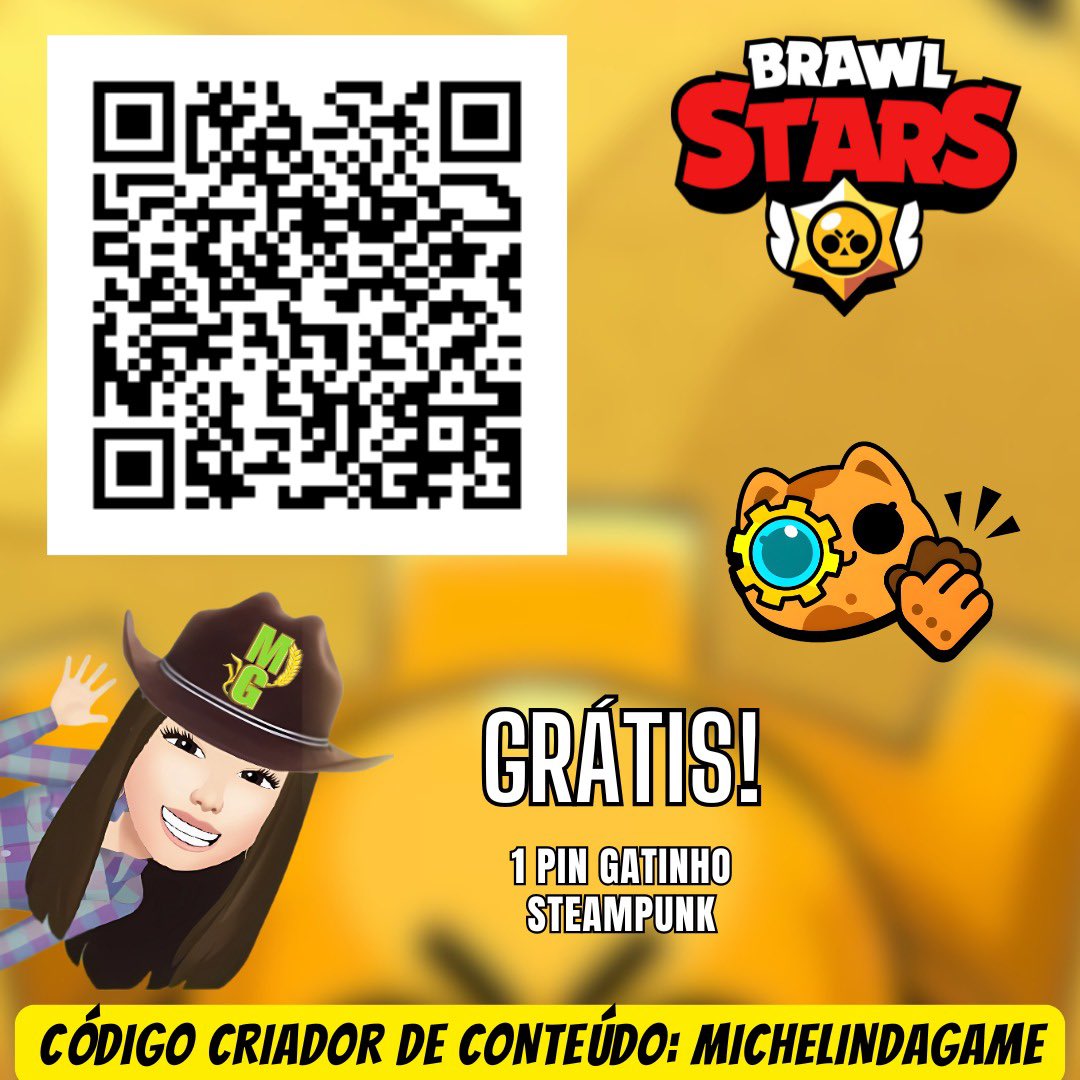 BRAWL STARS

Se você joga @brawlstars, 1 PIN de Gatinho Steampunk!

É só escanear o QR Code ou clicar no link no story para resgatar o seu.

Link: link.brawlstars.com/voucher/ad784e…
👆🏼👆🏼👆🏼

 #BrawlStars #NovaTemporada