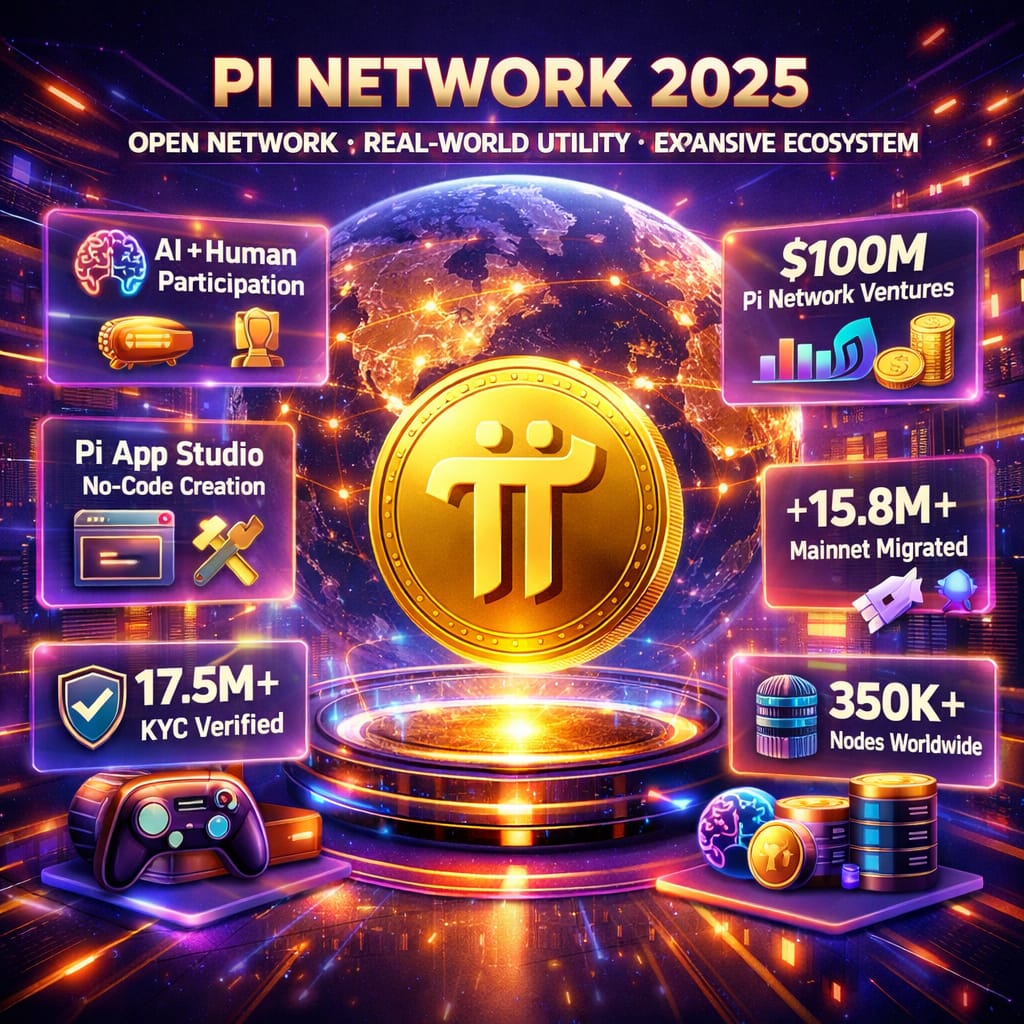 🚀 Pi Network 2026 — Building the Future Together! 🌍💜
Pi Network is accelerating in  Open Network, real-world utility, and a rapidly expanding global ecosystem 🔥
🔑 Key Highlights: 🤖 AI + Human participation powering innovation
🛠️ Pi App Studio — No-Code app creation
💰 $100M