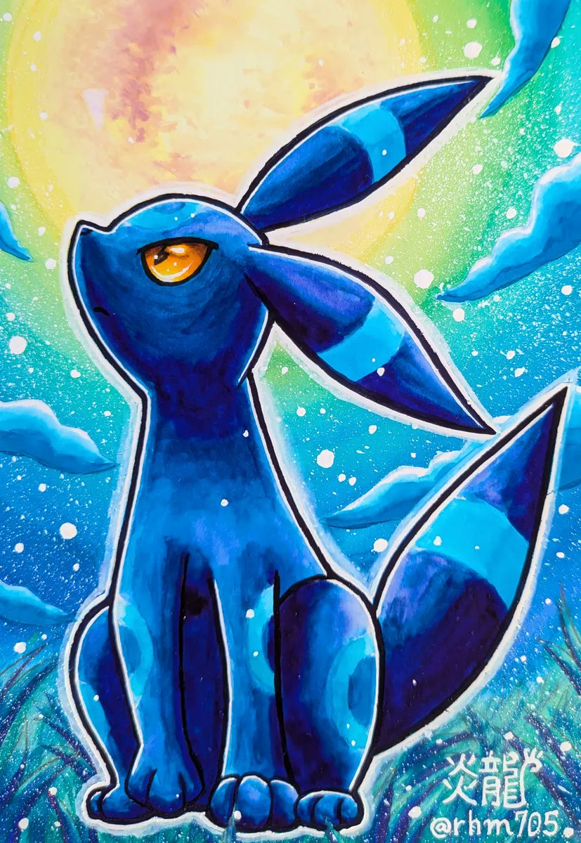 Umbreon✨
色違いブラッキー✨🌕️🌃💫
#ポケモンイラスト
#pokemonfanart