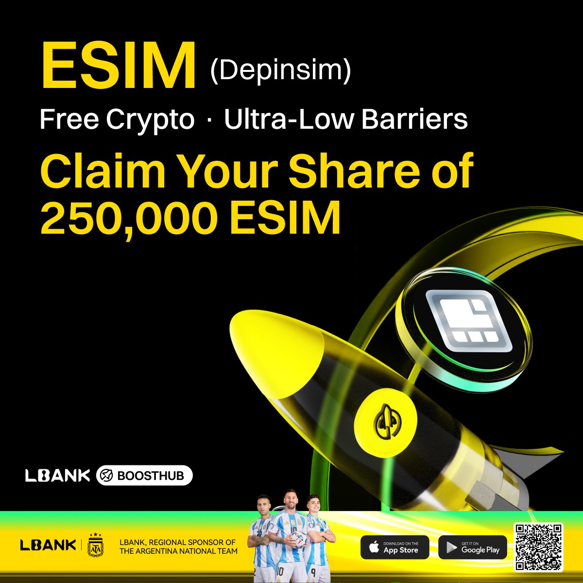 🚀 Depinsim ( $ESIM ) launches on BoostHub @depinsim A decentralized  connectivity protocol enabling global mobile internet access through crypto-enabled  eSIMs, integrating telecom infrastructure with blockchain identity,  stablecoin payments, and ...