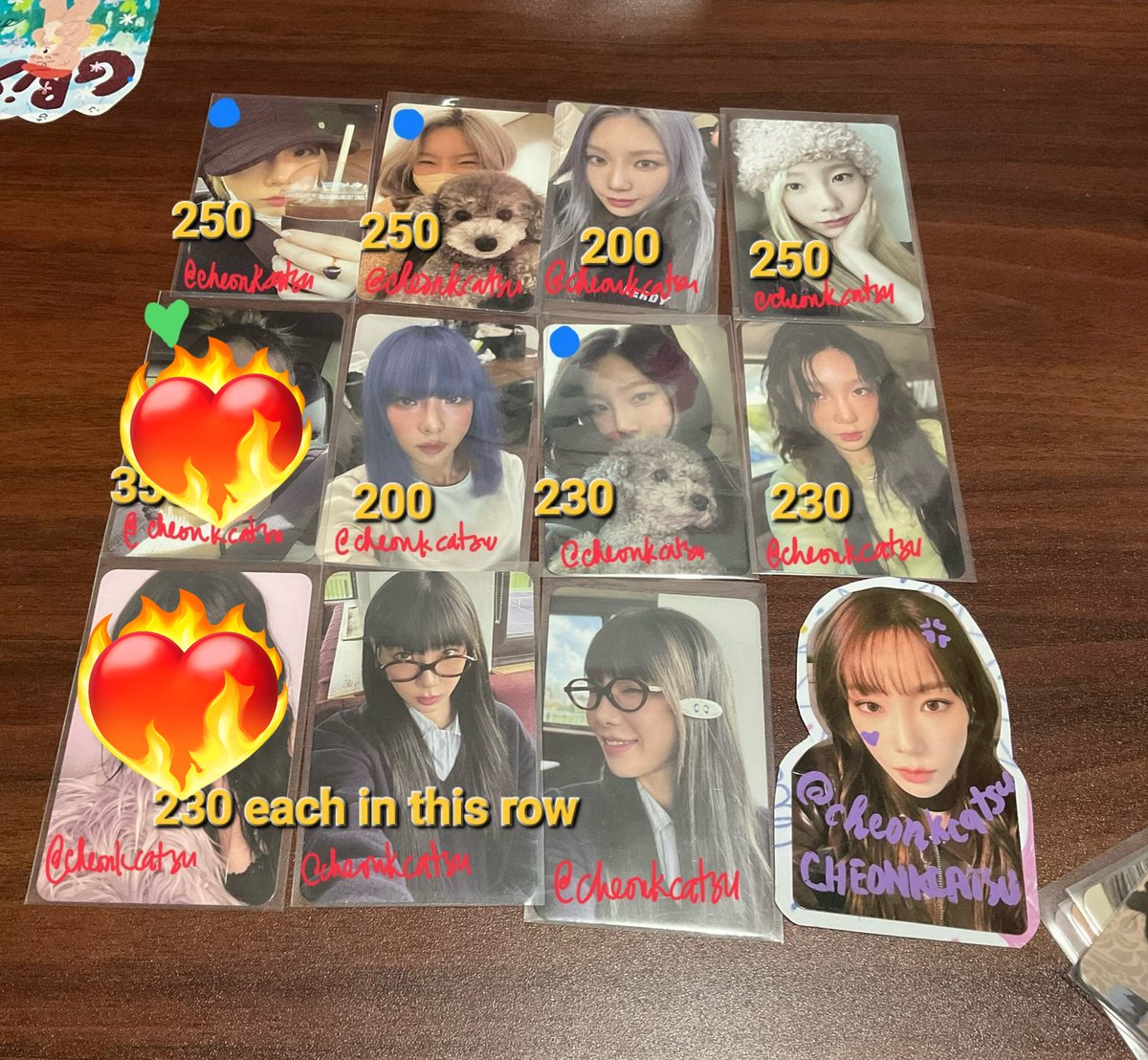 cheonkcatsu's tweet photo. MARKED = SOLD https://t.co/L2o0kRNQBH
