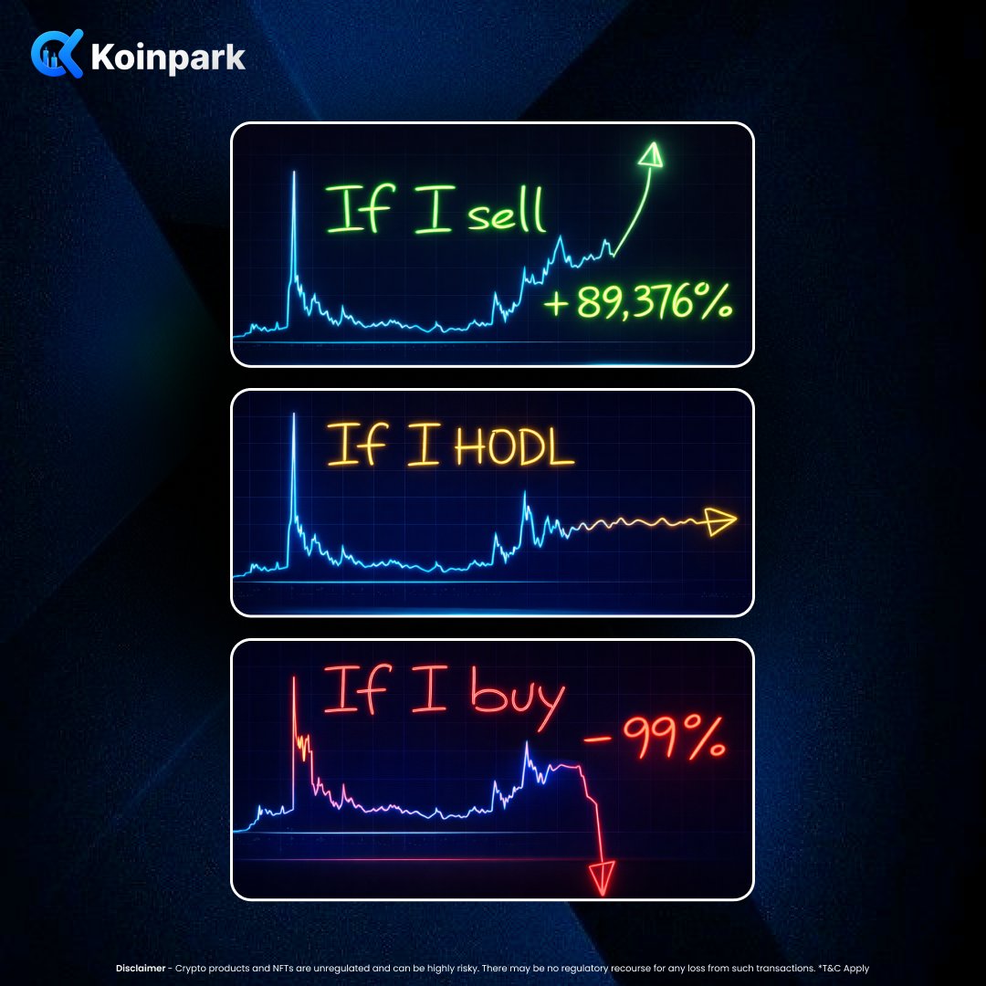 Every crypto trader knows this chart too well. Manage the volatility with  limit orders, alerts, and a clear plan on Koinpark.  👉https://t.co/IZv83inOAG #Koinpark #CryptoTrading #HODL #Bitcoin #Altcoins  #TradeSmart
