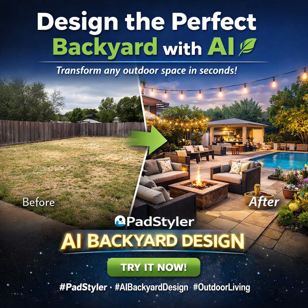 PadStylerAI's tweet photo. 🌿 Design the Perfect Backyard with AI 🌿

Turn any outdoor space into a stunning backyard in seconds with PadStyler AI Backyard Design. From landscaping to patios and pools, visualize it all instantly.

👉 https://t.co/uZyP4bZZ9K
#PadStyler #AIBackyardDesign #OutdoorLiving https://t.co/HeUONbfsef