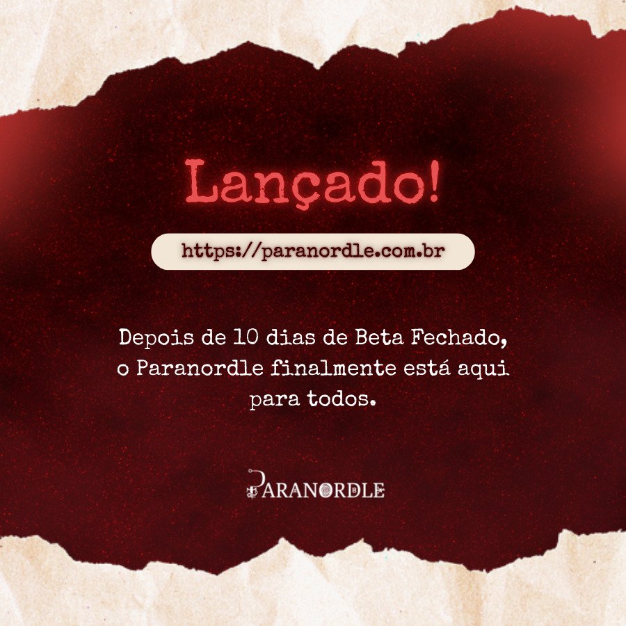 paranordle's tweet image. 📢 O PARANORDLE ESTÁ OFICIALMENTE DISPONÍVEL PARA TODES

Teste seu conhecimento sobre os personagens de Ordem Paranormal:

Adivinhe o personagem do dia através das dicas dadas baseadas nos seus chutes anteriores, e nos conte sua experiência!

paranordle.com.br