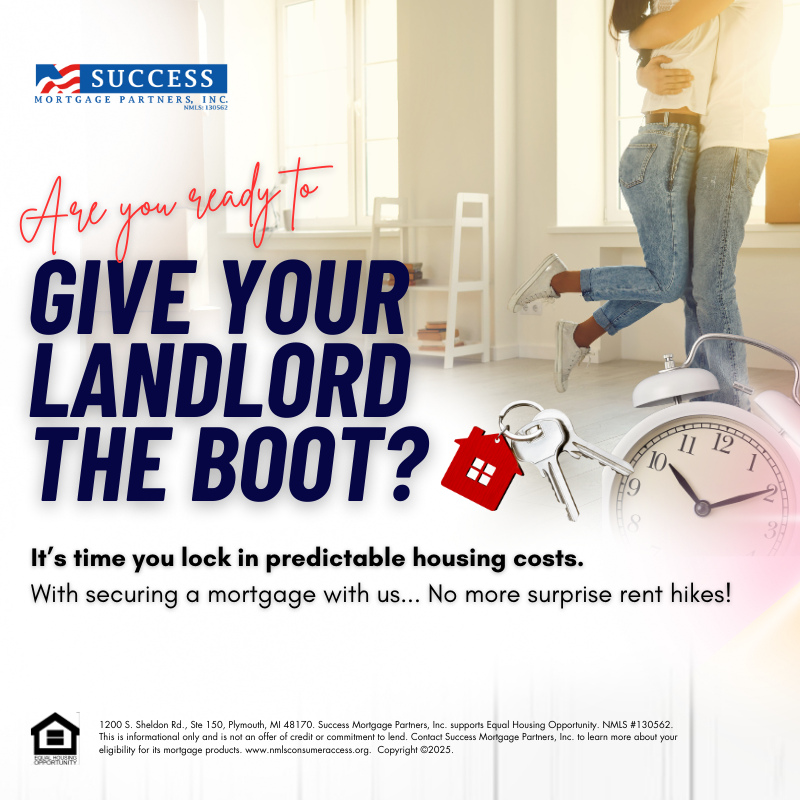 success_mp's tweet image. It’s time you lock in predictable housing costs. You can do it when you secure a mortgage with us... No more surprise rent hikes!

Are you ready to give your Landlord the boot? Let's chat.