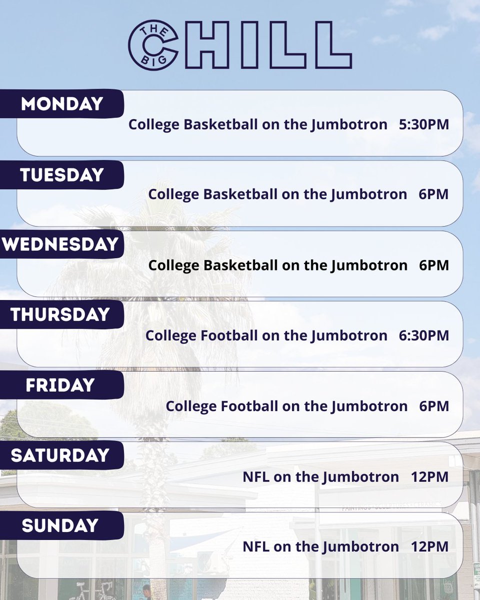 TheBigChill30A's tweet image. Kick off the year with the best watch party in town! 🏀 🏈 📺 See ya there!

#thebigchill30a #hey30a #30aevents #southwalton #sowal #visitsouthwalton #watersoundbeach #30alife #30aeats #30a