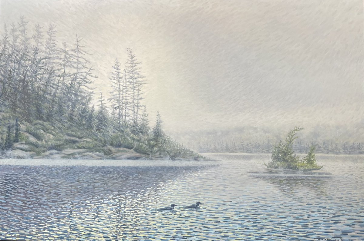 johnkinsella52's tweet photo. Loons, First Light, Algonquin 2025
Oil on canvas
40 x 60 inches
#art #artlovers #Loons #wolfbird #canadianwolfbird #paintings #oilpainting https://t.co/dZJmgrdHkn