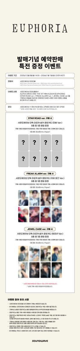 ALPHA DRIVE ONE 1st Mini Album 'EUPHORIA'🏎️ 店舗特典絵柄続き