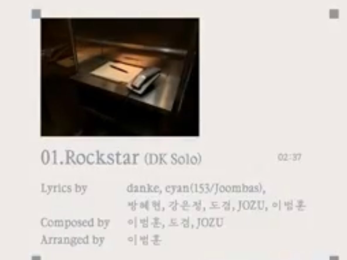 KyeomsBaekery's tweet image. DOKYEOM’S SOLO SONG!!! #도겸 

Title: Rockstar

Lyrics by: Dokyeom
Composed by: Dokyeom

SO DAMN EXCITED😭😭😭😭