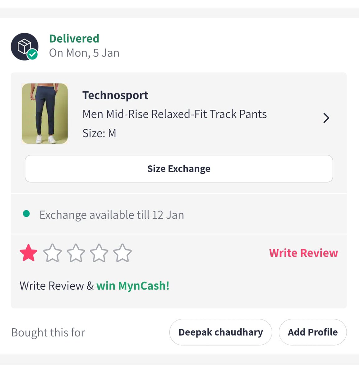 deepakc582's tweet photo. @MyntraSupport Ye order hai...Jo mujhe Mila nhi delivery boy froad Kiya hai...mere Ghar me aa kar cash lekar chala gaya .or na he mujhe koi support mil raha na he koi help https://t.co/gI8A8M9ttc