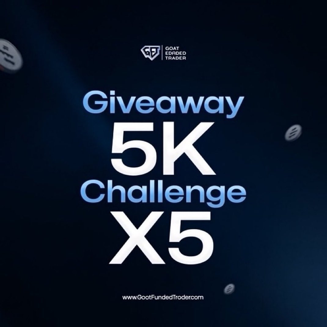 CableAnalyst's tweet image. To win the 5x $5K accounts do the following;

1. Follow - @GoatFunded, @cableanalyst, @The_4thMan, @oluoftrades, @Covenanttrader1 &amp;amp; @Fznation01 

2. Repost and comment 

Winners in 5 days
