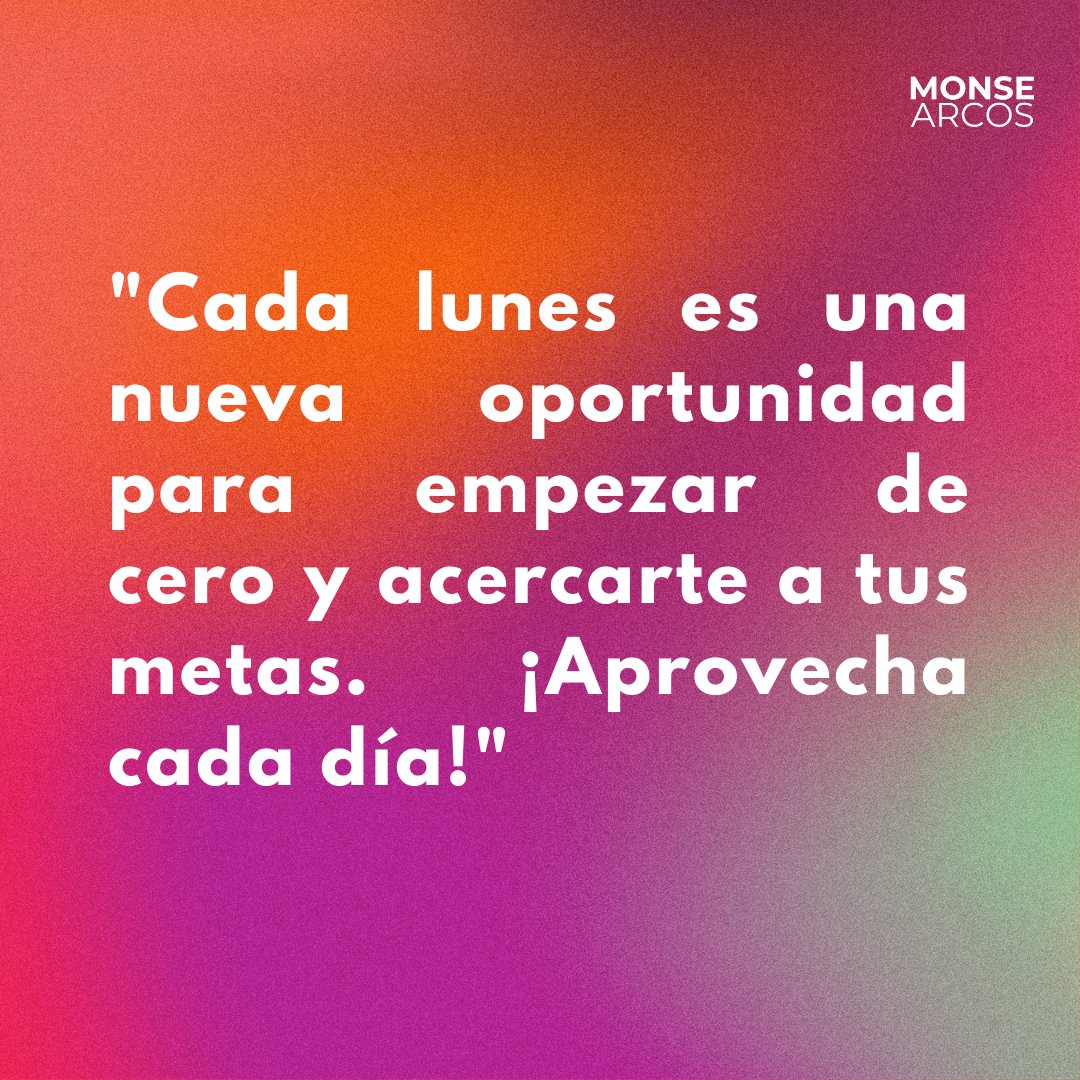 ¡Que tengan un inicio de semana maravilloso! Rodéate de buenas vibras y de personas que sumen" #FelizLunes

#MonseTodoTerreno 🙋