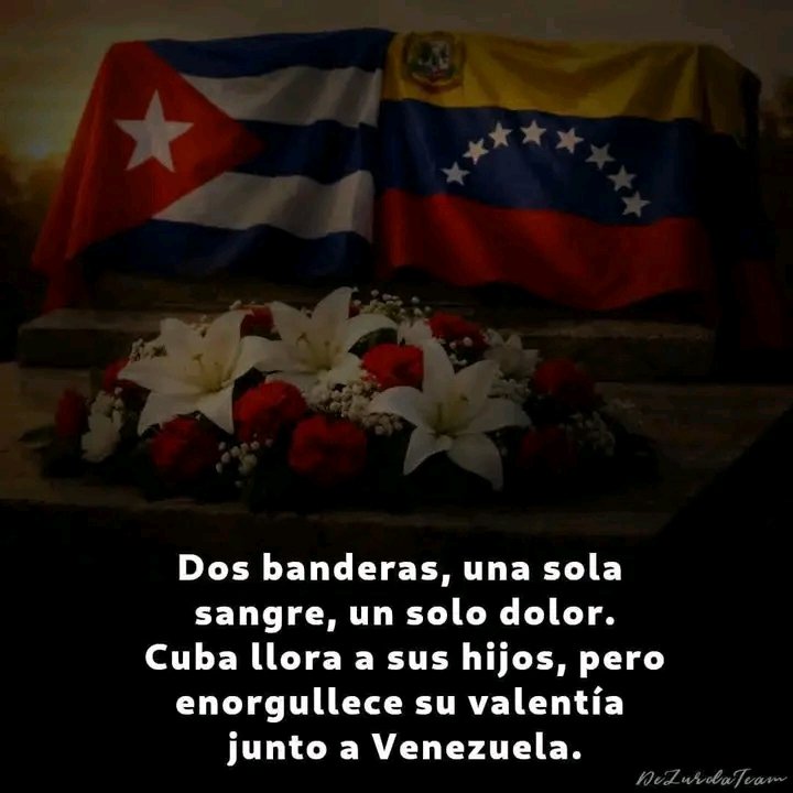 #Cuba llora a sus hijos y se enorgullece del valor mostrado en el cumplimiento del deber. Ustedes son grandes, mostraron la valía y el sentir de un país 🇨🇺🇻🇪.

#HonorYGloria para los 32 hermanos caídos 🖤