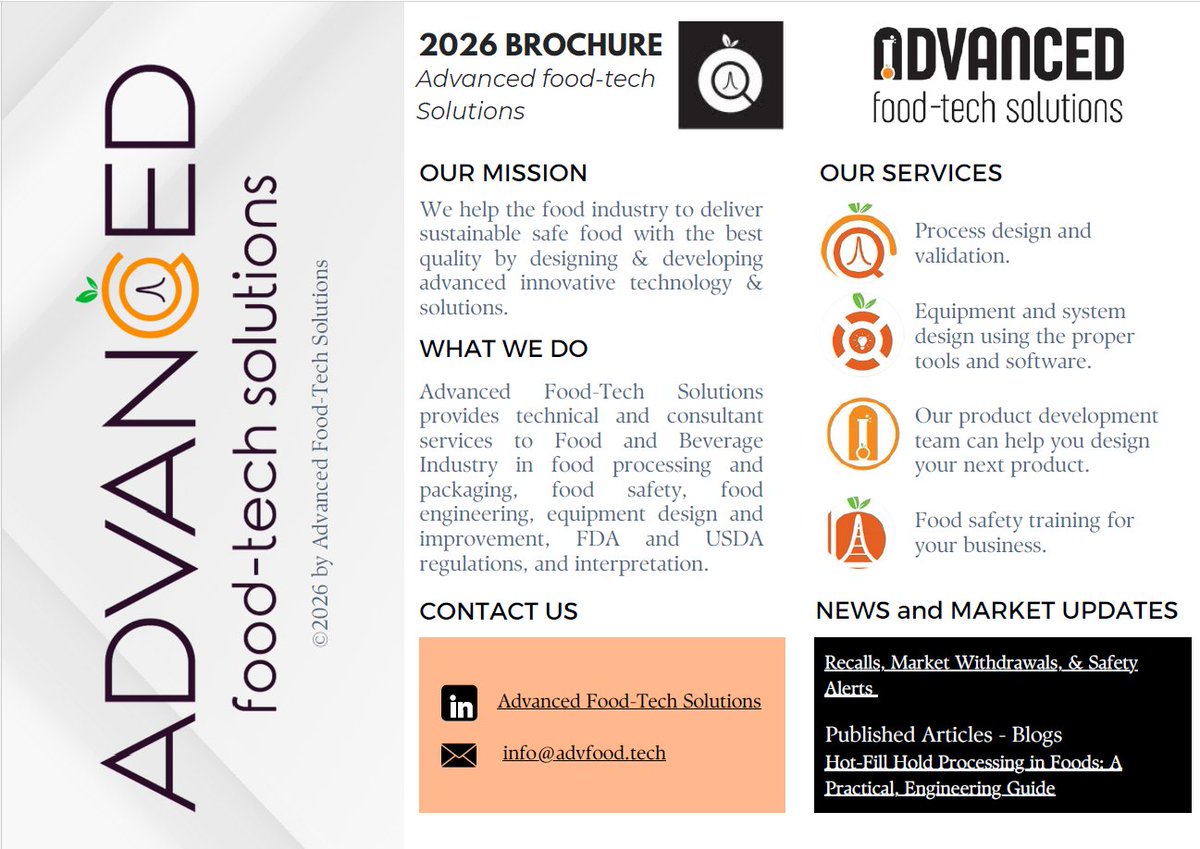 Advanced Food-Tech Solutions (@AdvFoodTech) / Posts / X
