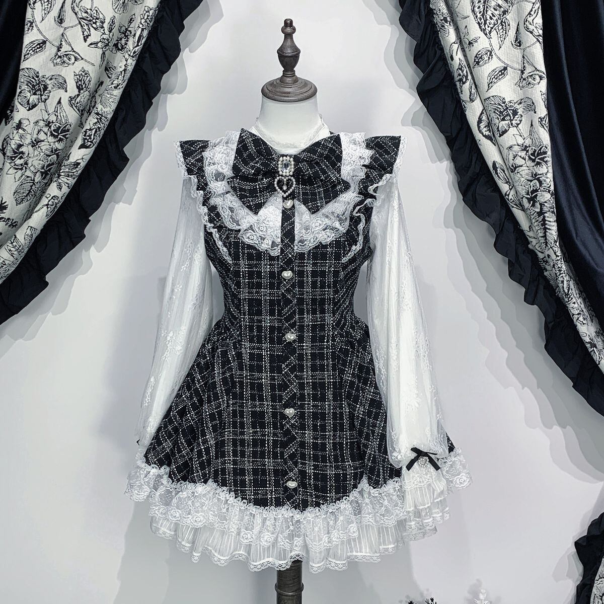 地雷系フレンチガーリーチェックセットアップ♡