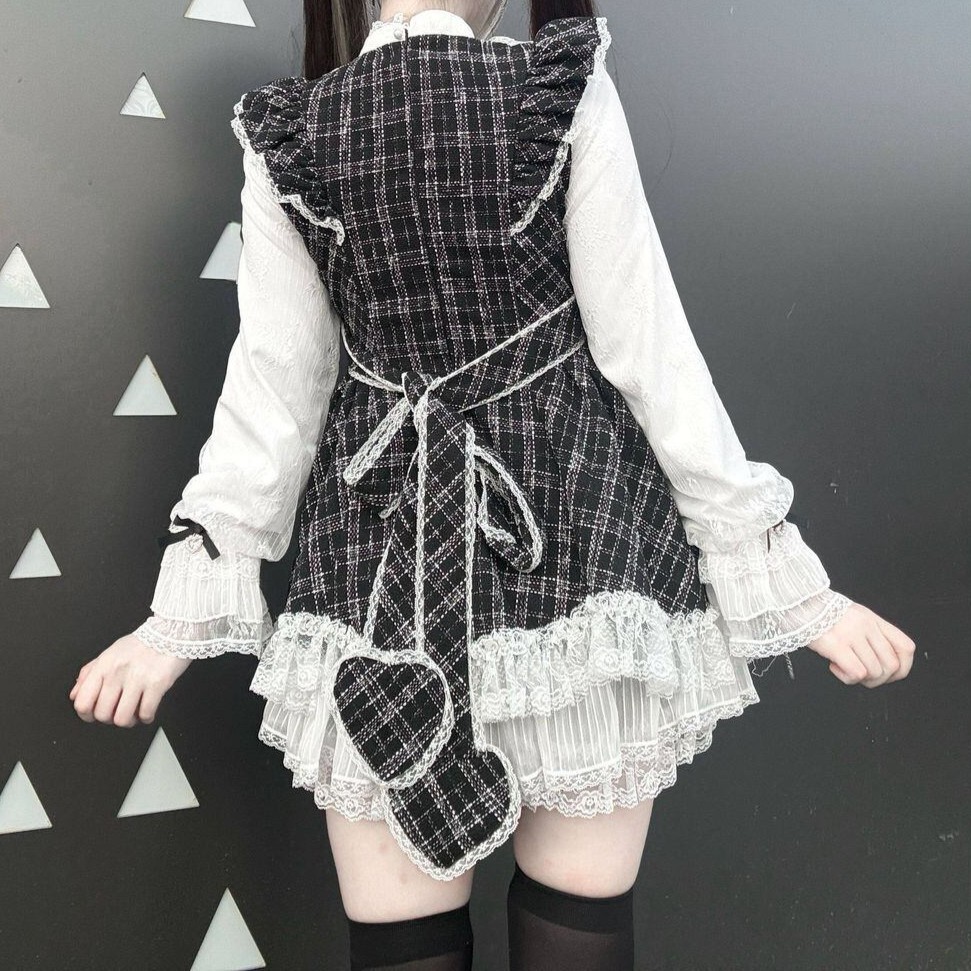 neu.reina♡レース被布 アイテムの詳細はこちらです❣ 地雷系フレンチガーリーチェック