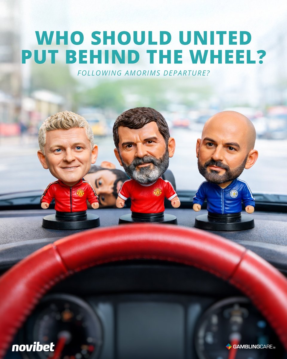 novibet_ie's tweet image. No one behind the wheel.
Plenty of opinions on the dashboard.
Following Amorim’s departure, who should United trust to take control next?
Drop your pick below 👇
🔞 18+ T&amp;amp;Cs apply | GamblingCare.ie
 .
 .
 .
 #manchesterunited #footballdebate #managersearch #premierleague