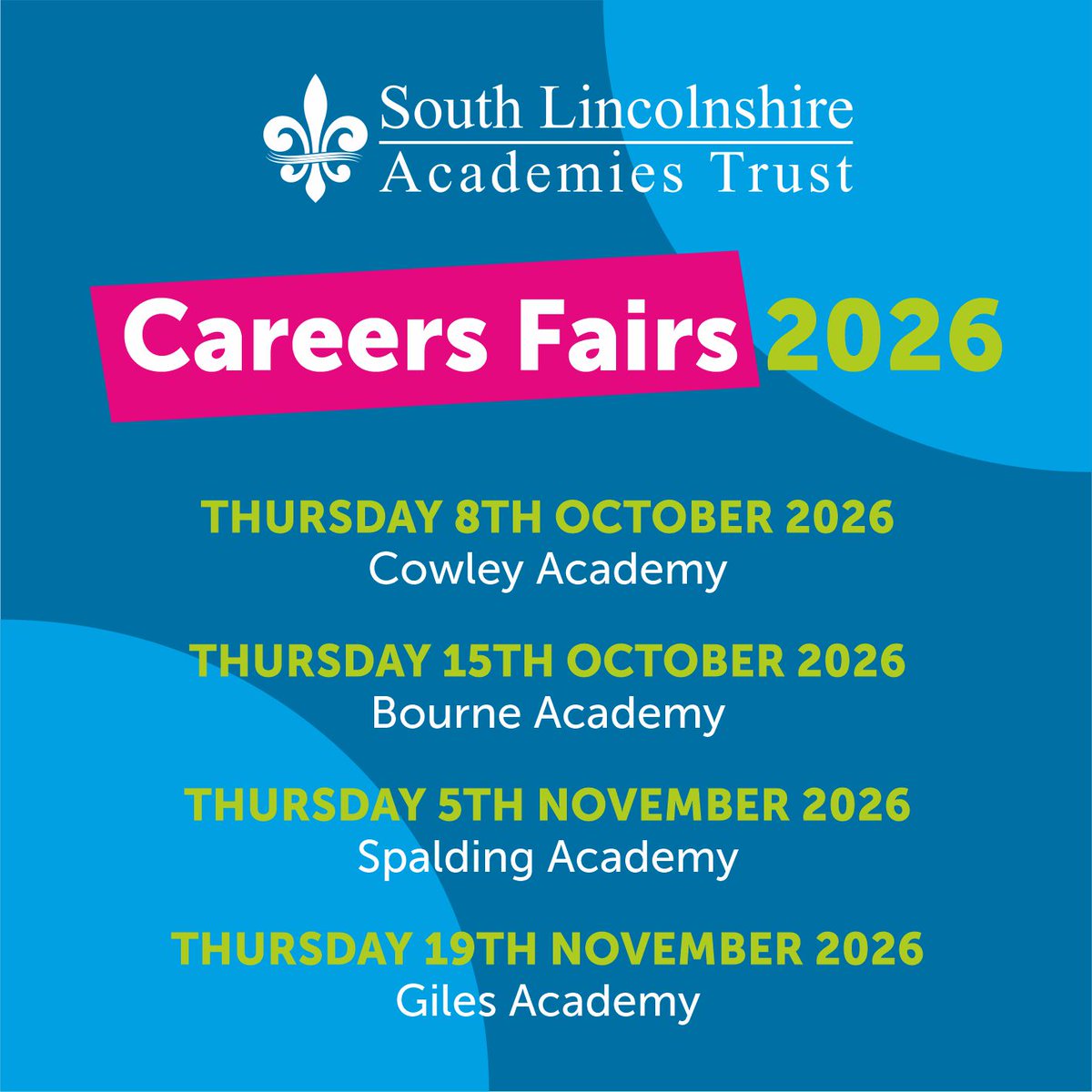 One of the highlights in our careers calendar of events are our annual Careers Fairs.

If your business would like to attend one or more of these events, please visit gilesacademy.co.uk/exhibit-at-the… to find out more and to book your place(s).