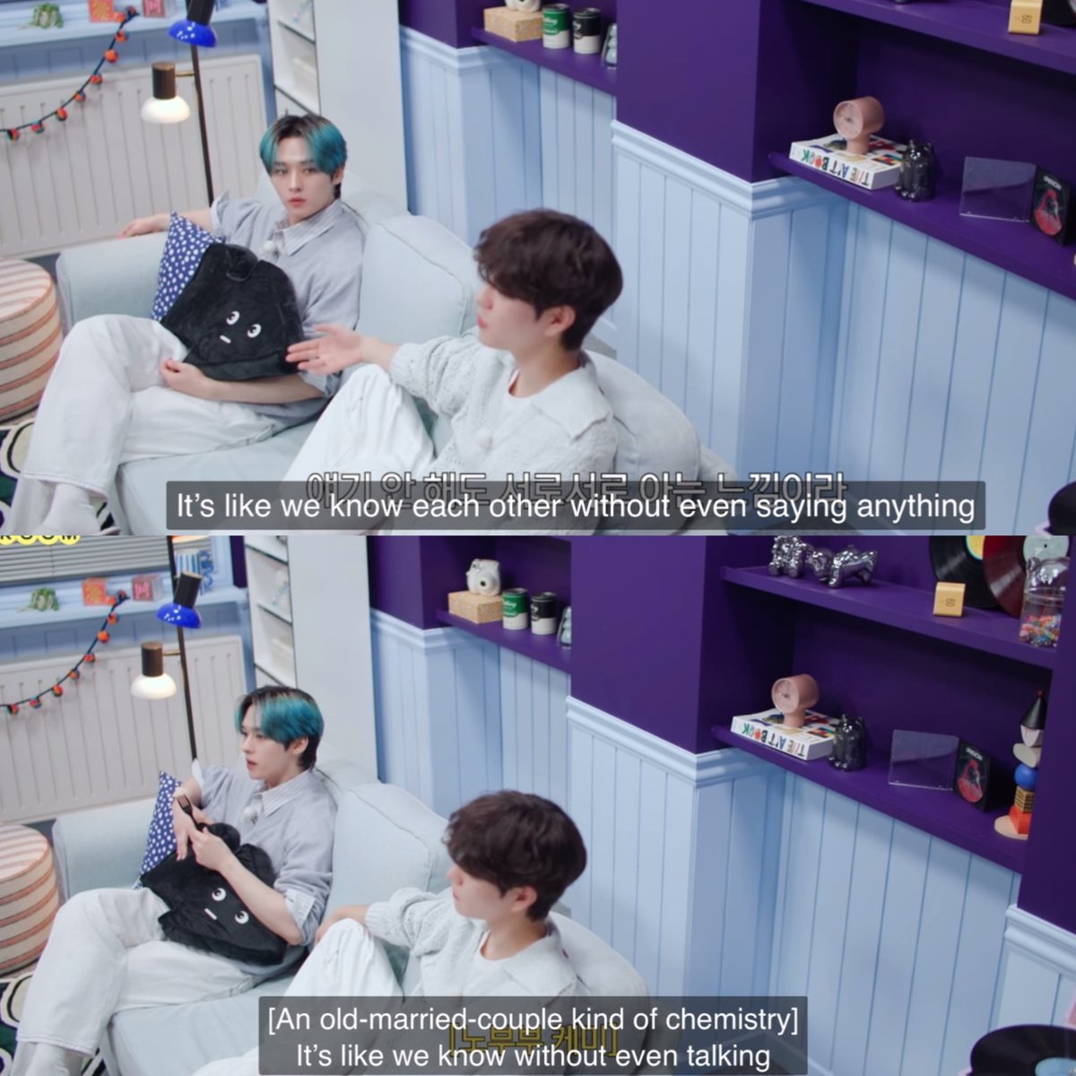 2minnationlksm's tweet photo. How well do you think you know each other?
🐰: about 20%
🐶: about 10%

Also them : “We know each other without even  saying anything.” https://t.co/XJavc1fK3E
