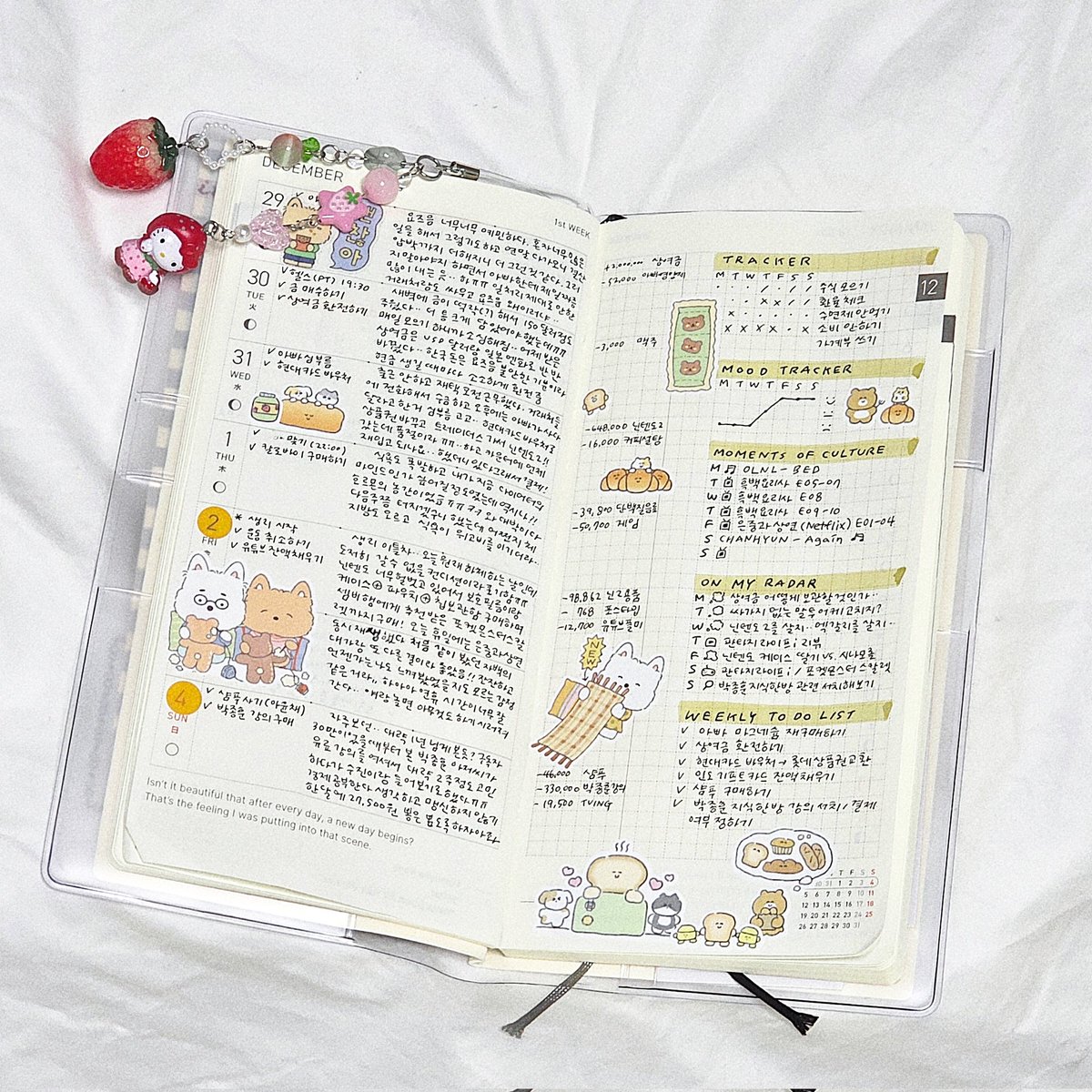 지난주 위클리 ｡.✩ ⊹ 。
작년은 법원도 가고 경찰서도 간 다사다난한 한 해여서 너무 힘들어 빨리 지나갔으면 했는데 드디어 끝났슴 .. ㅜㅜ
늦었지만 새해 복 많이 받으세요 . ݁₊ ✶. ݁ ˖ˎˊ˗