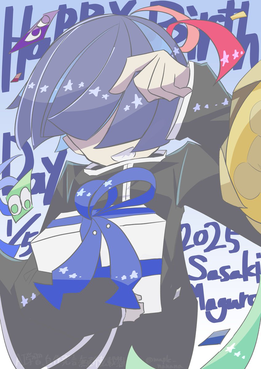 maple_nanana's tweet photo. #ささきまぐろ生誕祭 
新規絵間に合わんかった！
再掲だけど許してくれ！
おめでとうまぐろくん！！！ https://t.co/dV8nxfr08J