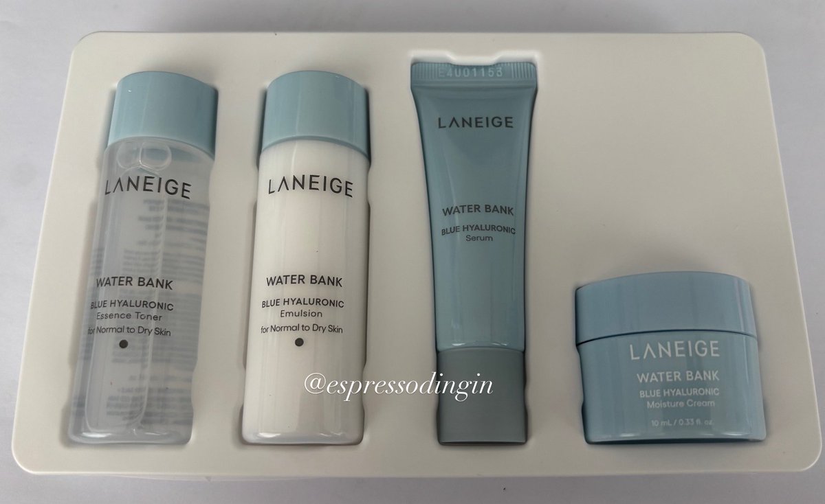 espressodingin's tweet image. WTS Laneige Water Bank Blue Hyaluronic 4 Step Essential Kit 💦
- 125K only boleh nego 
-New
-Original Laneige
-Exp 20280515 
-Bisa CO oren
Boleh reply ya buat nanya nanya 🩵
#zonauang #zonajajan #zonaskincare