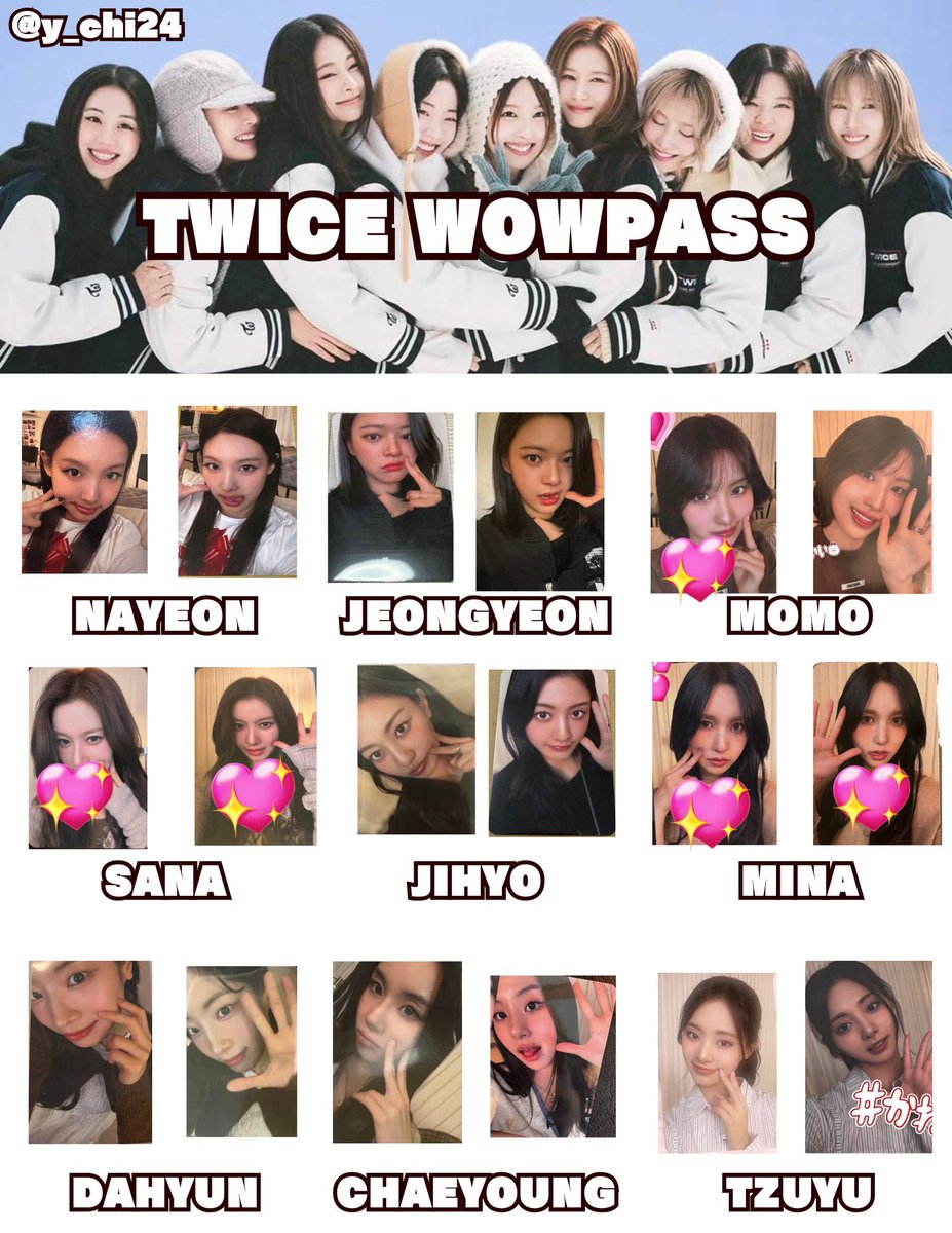 a___d35's tweet photo. @1
TWICE WOWPASS ワオパス 特典 トレカ 交換

【譲】ナヨン、ジョンヨン

【求】画像2枚目💖

郵送もしくは名古屋手渡し
お気軽にリプまでお願いします！ https://t.co/6xV03rIBVf