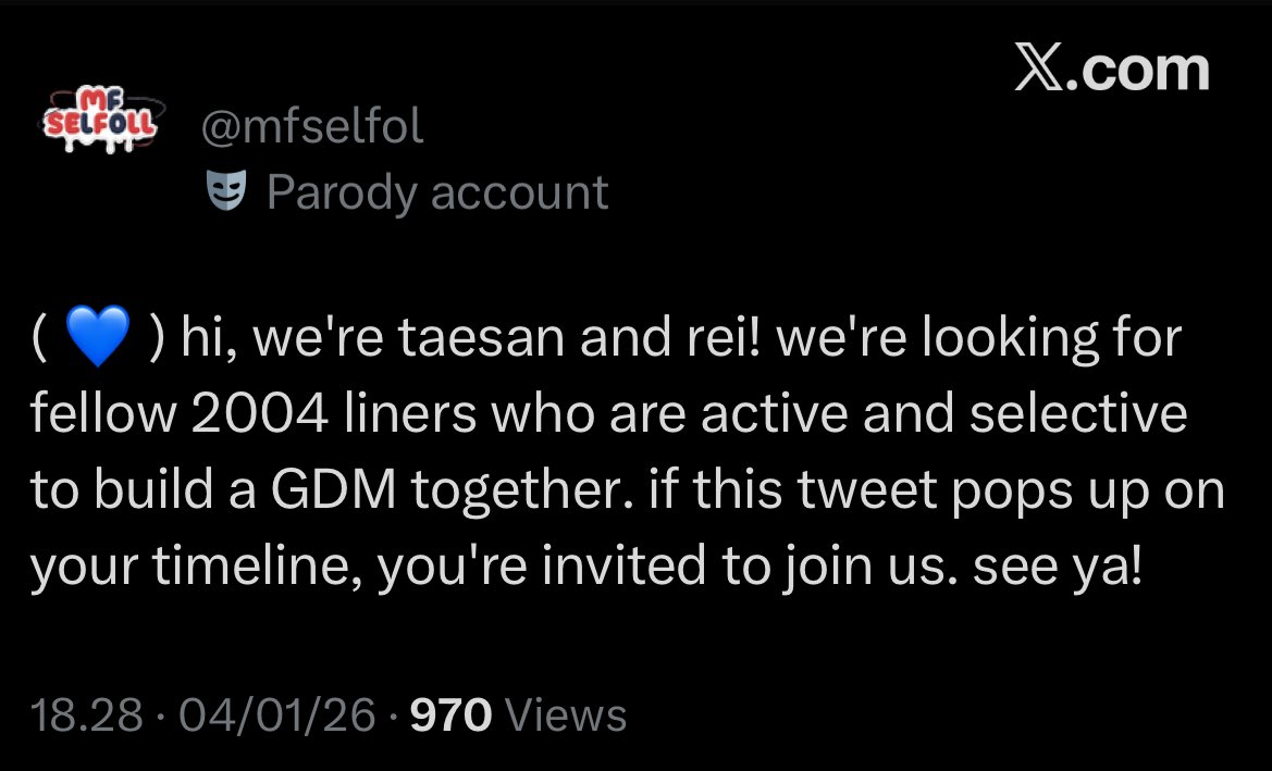 reinanoni's tweet photo. @Yuswhi @wconyu @Leehaaxn @antownleei @Lijeau @iminjupark @jaeifn 

hi, dear friends! this is rei &amp; taesan team from these two fess. izin follow dan masukin ke gdm, yah. >____O https://t.co/5MCKVaFqQD