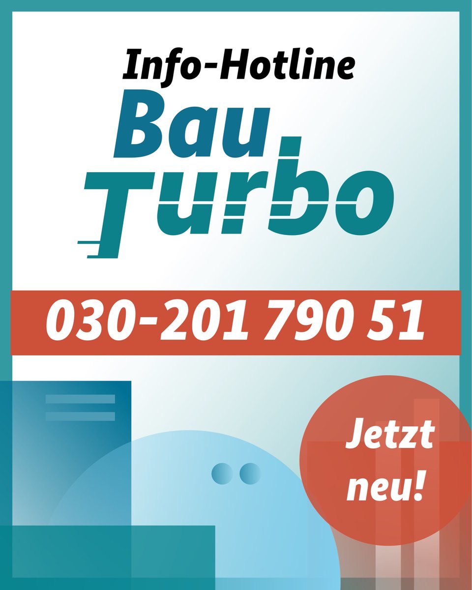 🏗️🚀 Bau-Turbo? Was ist das? Warum kann man damit schneller bauen, umbauen &amp; aufstocken?

Für diese &amp; weitere Fragen gibt es ab sofort auch unser Bau-Turbo-Infotelefon!
 
ℹ️☎️ 030 201 790 51 (Ortstarif / Mo-Do, 9-18 Uhr ; freitags 9-13 Uhr / keine Rechts- und Einzelfallberatung)