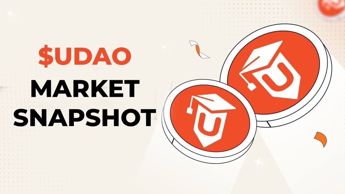 🎓 $UDAO Market Snapshot — Jan 5, 2026 📍 Chain: Polygon (PoS) 📌 CA:  0x433cCeBC95ad458E74d81837Db0D4aa27e30E117 💰 Price: ~$0.089 🔁 24h Vol:  $80K–$95K 💸 Mkt Cap: ~$965K 📊 FDV: ~$17.7M 🔢 Supply: ~11M / 200M #UDAO # Polygon #Crypto #Altcoins #Web3