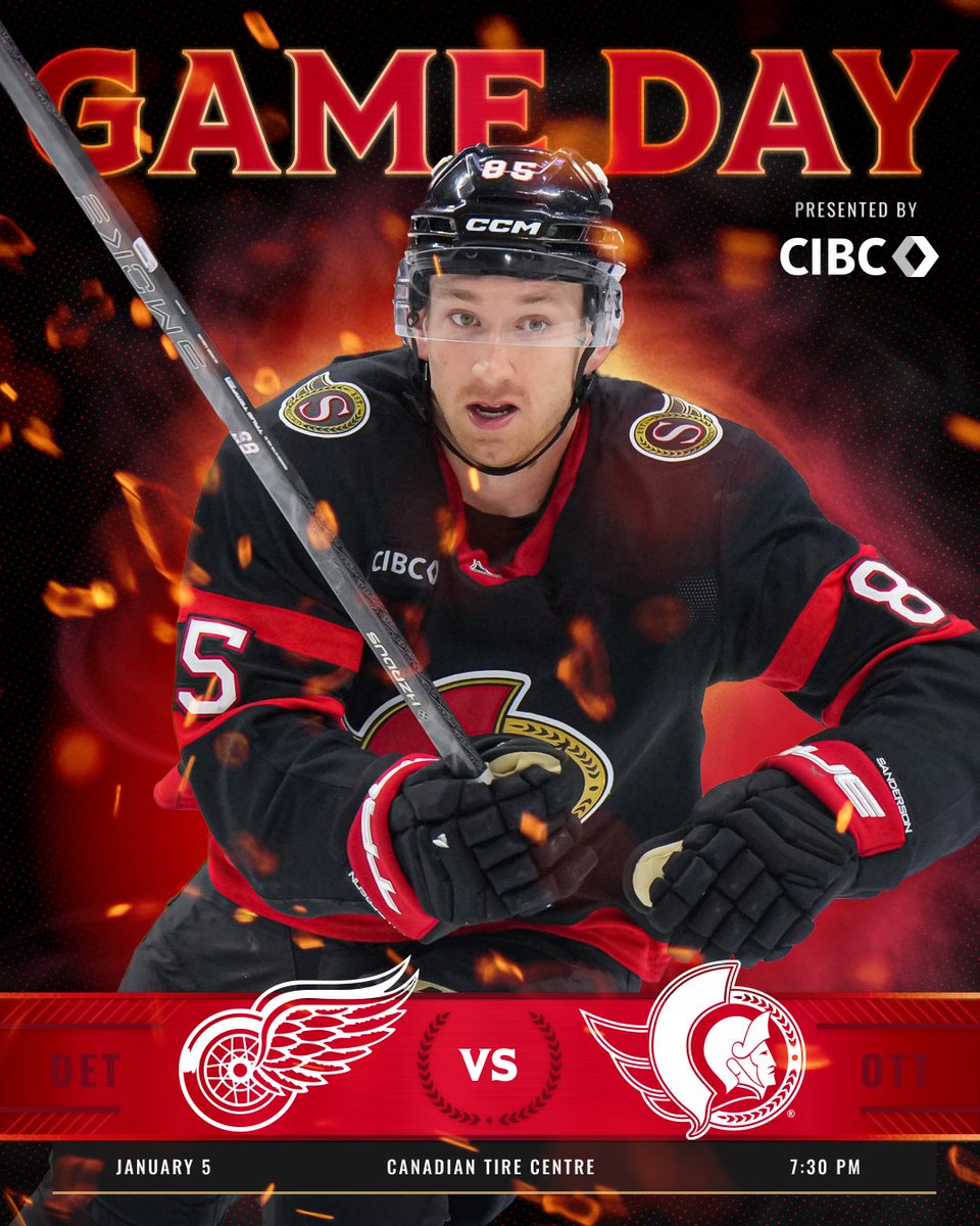 Senators's tweet image. A big divisional battle in store tonight 😤

🆚 @DetroitRedWings
📍 @CdnTireCtr
🕢 7:30 p.m.
📺 @SportsOnPrimeCA / TVAS
📻 @TSN1200 / @1047_FM