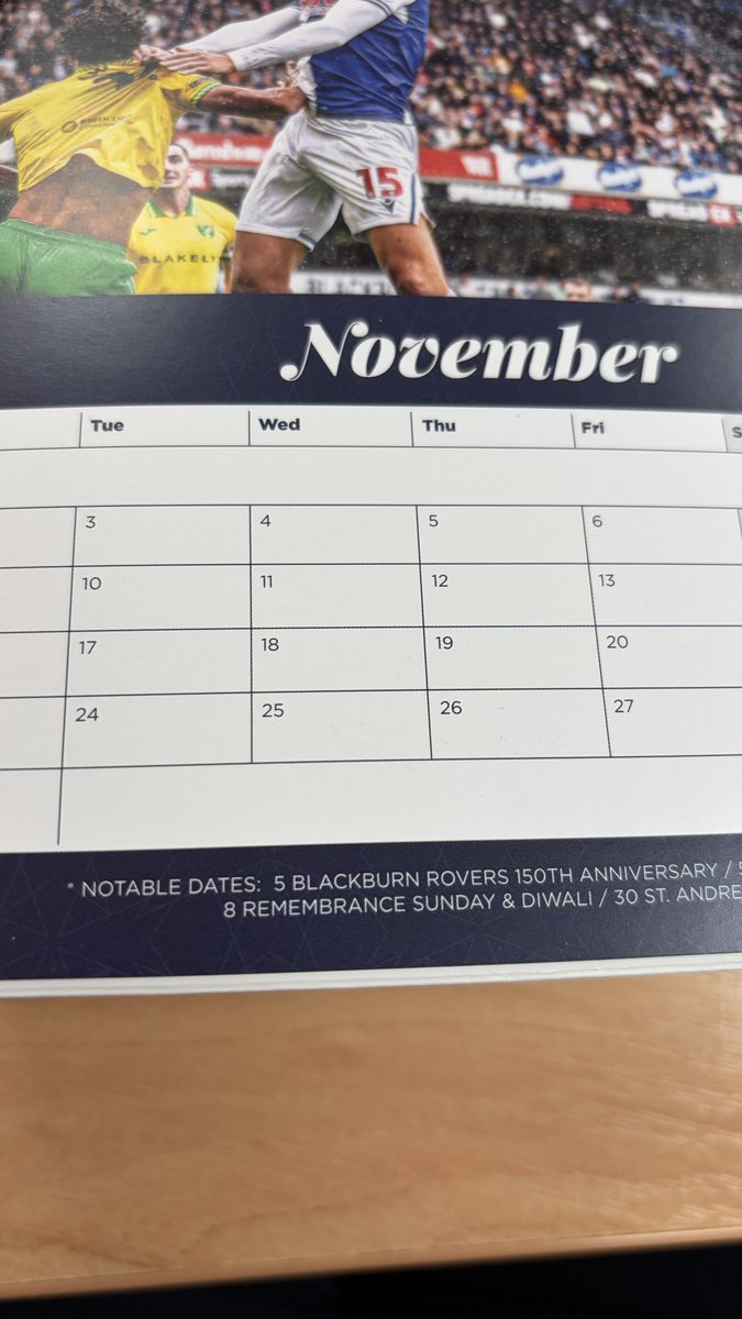 Anybody else notice this on the 2026 club calendar noticeable dates?