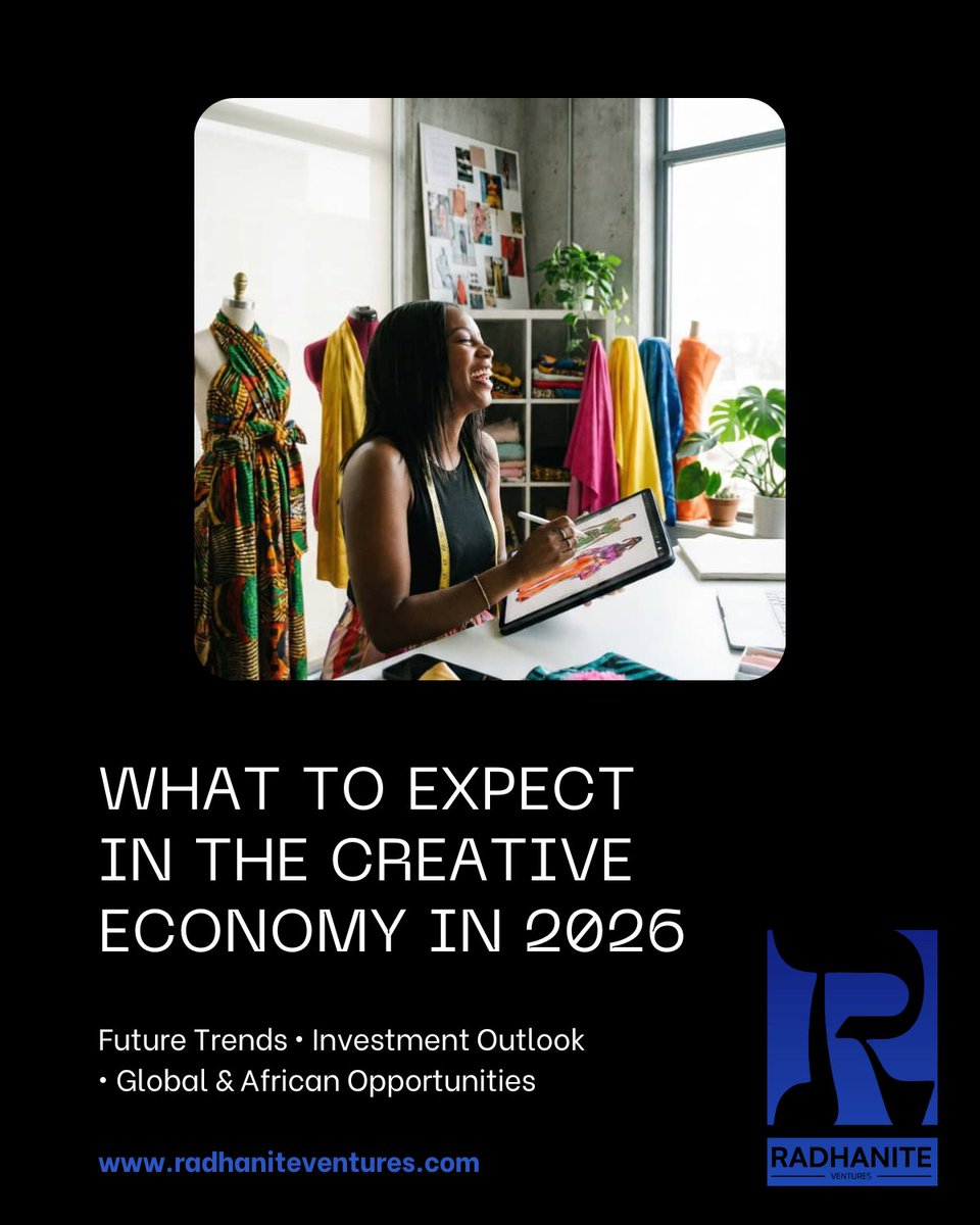 What the Creative Economy Will Look Like in 2026

2026 won’t be about hype — it will be about structure.

• The global creative economy is projected to exceed $2.3T (<a href="/UNESCO/">UNESCO 🏛️ #Education #Sciences #Culture 🇺🇳</a>, <a href="/WorldBankAfrica/">World Bank Africa</a>)

Click on the link to read the full article:
instagram.com/p/DTIUwQxDHbT/…
