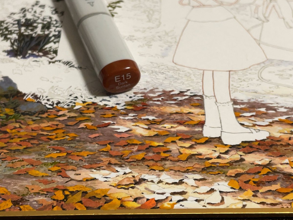 shiratamaha's tweet image. 散らかった地面はライティングで綺麗に見せたいところ。
日向と日陰で影の伸び方を変えてるのもポイントです。