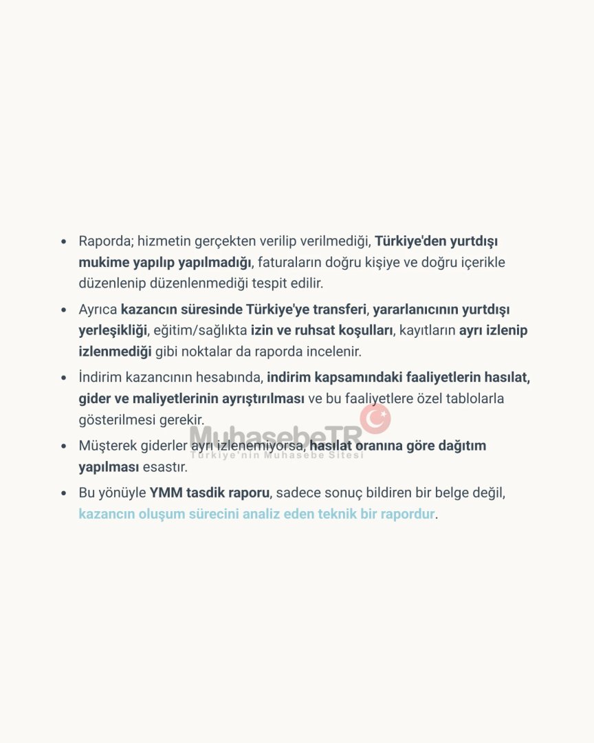 Türkiye'den Yurt Dışına Verilen Hizmetlerde %80 Kazanç İndirimi: Şartlar, Uygulama ve Yeminli Mali Müşavir (YMM) Tasdiki
muhasebetr.com/yazarlarimiz/h…