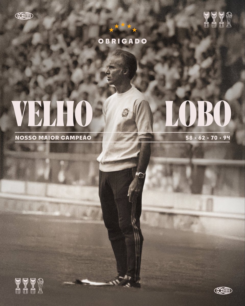 Eterno Zagallo. O Velho Lobo que ensinou o Brasil a vencer. ⭐🐺