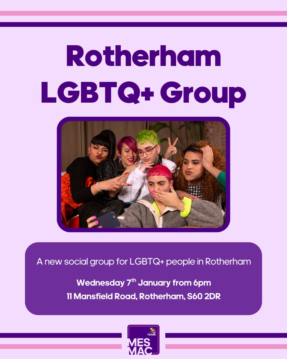 mesmachealth's tweet image. LGBTQ+ and living in Rotherham?

Come along to our new LGBTQ+ group this Wednesday! Build community, meet new people and share some good food and drink

Interested? Contact Chiz and Lucy for more details:
c.ndubueze@mesmac.co.uk / l.smith@mesmac.co.uk

#Rotherham #LGBTQSupport
