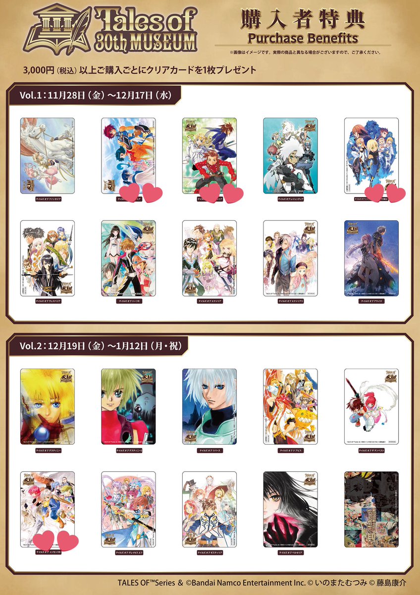 【バラ売り可】テイルズ　グッズセット テイルズ 30周年展 ミュージアム MUSEUM Bセット 推しパシャ 缶バッジ