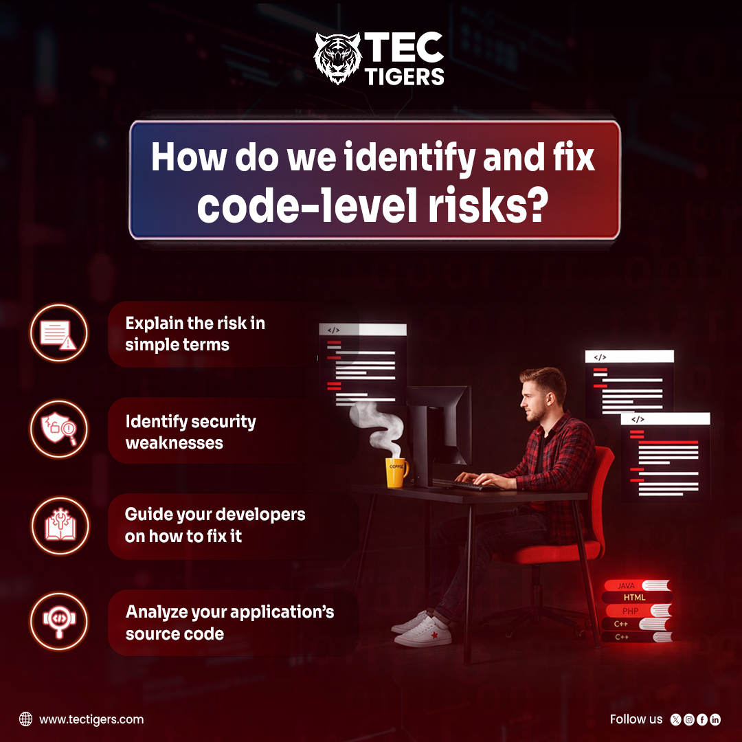 TecTigersLtd's tweet photo. Code-level security risks often go unnoticed.

#Development teams work with complex codebases every day, making it easy for vulnerabilities to slip through.

Talk to us: https://t.co/qUKK9OF2je

#CyberSecurity #SecureCode #Tectigers https://t.co/J8uy0g6YQu